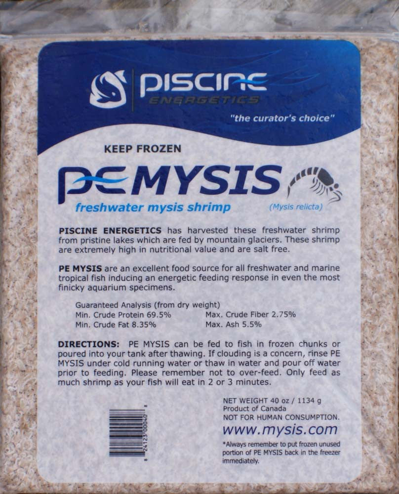 Piscine Energetics Mysis Frozen Fish Food 40 oz SD-5