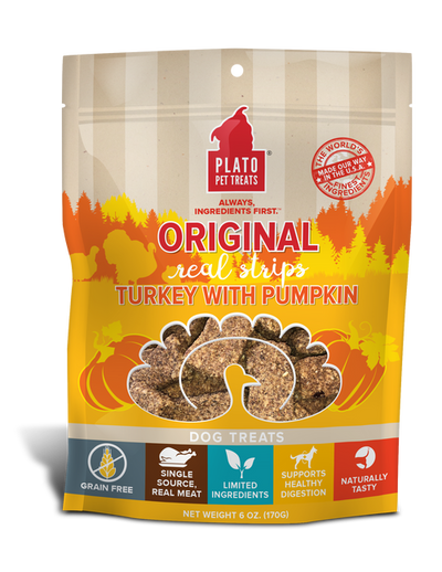 Plato D Strp Gf Tky Pmpkn 6oz {L + } - Dog