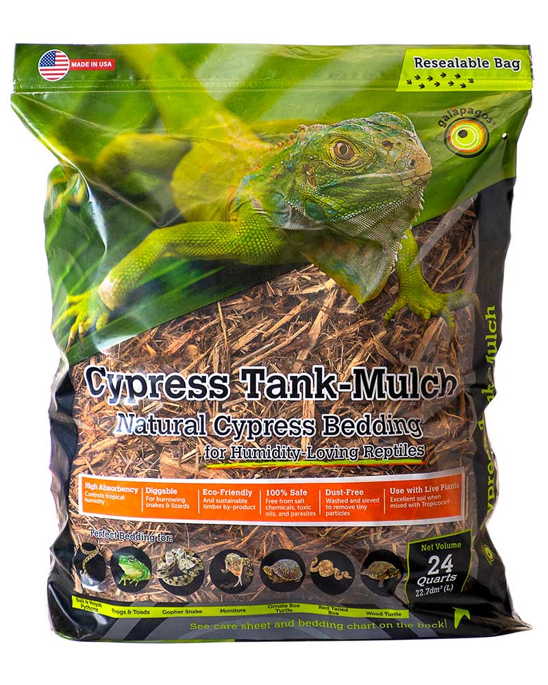 Galapagos Cypress Tank Mulch Natural Cypress Bedding Substrate 24 qt 759834050568
