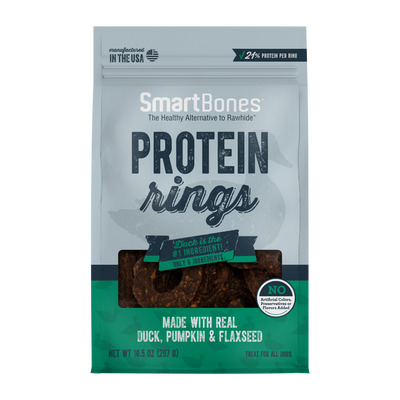 SmartBones Protein Rings Dog Treat Duck, Flax Seed, & Pumpkin 10.5 oz 892383005587