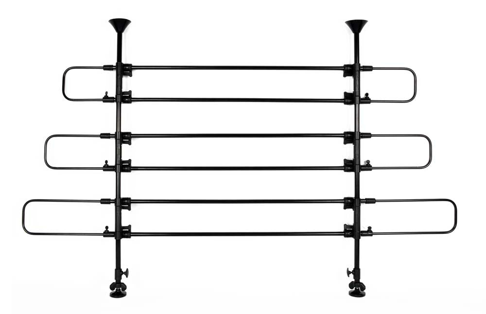 Precision Universal 6-Bar Vehicle Pet Barrier Black One Size