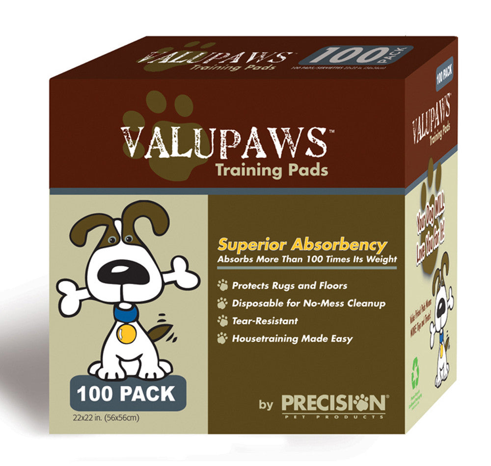 Precision ValuPaws Training Pads White 100 Pack 22 in x 22 in