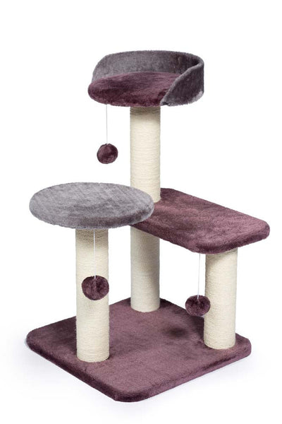 Prevue Kitty Power Paws Play Place Gray, Plum 28.4 in