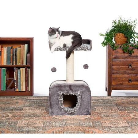 Prevue Kitty Power Paws Shag Hideaway 16" L x 12" W x 29" H {L-1}480375 048081073049
