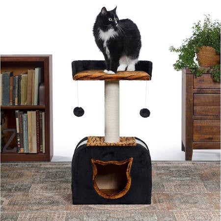 Prevue Kitty Power Paws Tiger Hideaway 16" L x 12" W x 29" H {L-1}480376 048081073056