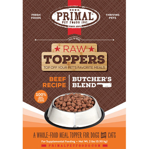 Primal Dog Cat Frozen Butcher’s Blend Topper Beef 2lb SD - 5