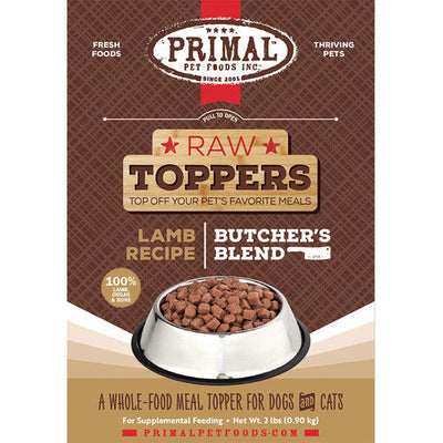 Primal Dog Cat Frozen Butcher’s Blend Topper Lamb 2lb