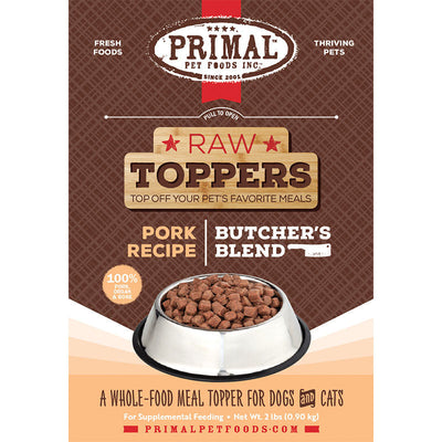 Primal Dog Cat Frozen Butcher's Blend Topper Pork 2lb 850016300034