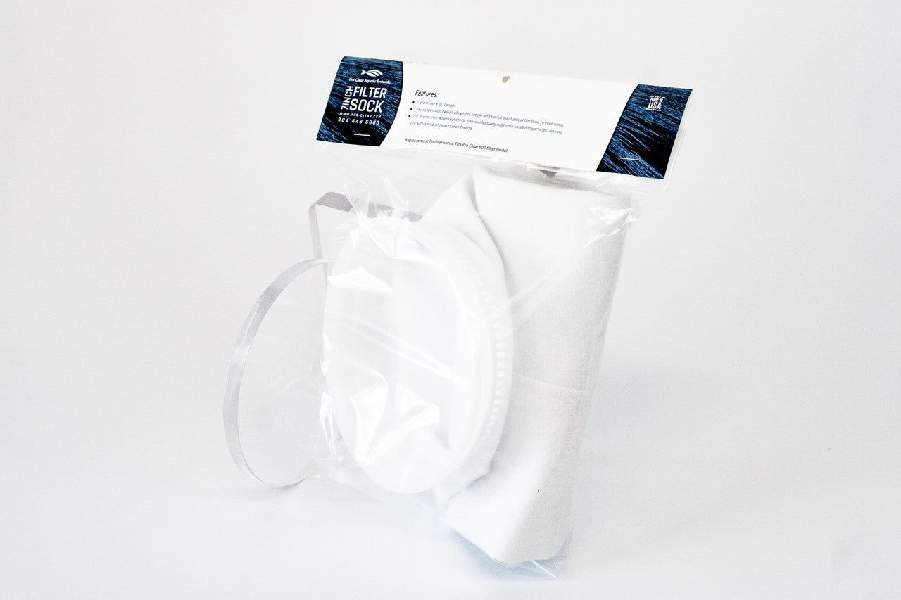 Pro Clear Aquatic Systems Fabric Filter Sock 7in X 14in 200 Micron