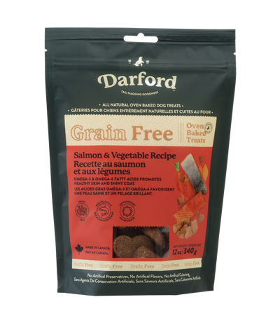 Darford Grain Free Dog Biscuits Salmon Recipe Regular Salmon 12 oz 064863012549