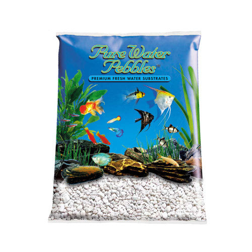 Pure Water Pebbles Premium Fresh Coated Aquarium Gravel Snow White 2/25 lb