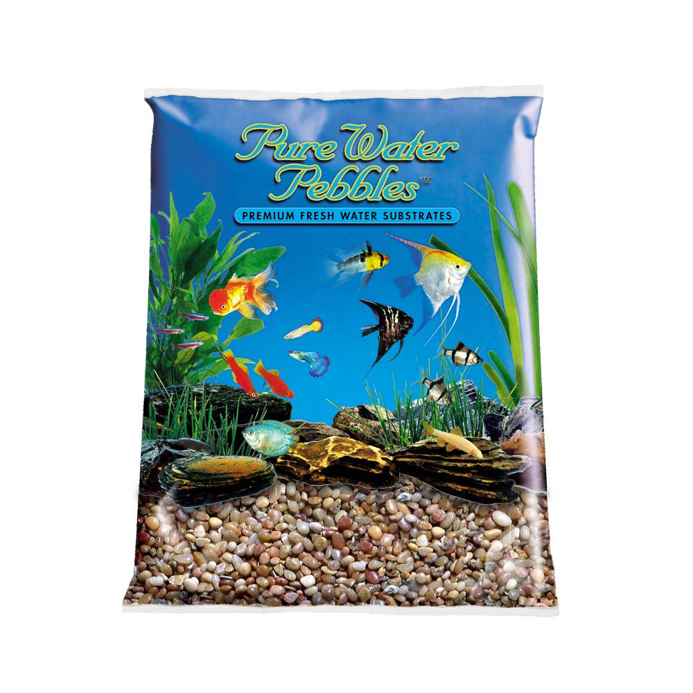 Pure Water Pebbles Premium Fresh Water Cumberland River Gems Natural Aquarium Gravel 2/25 lb