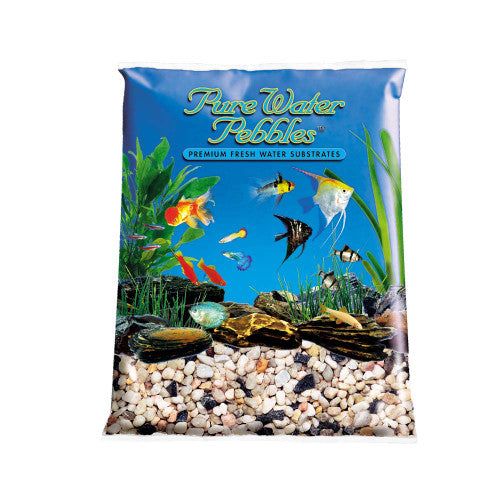 Pure Water Pebbles Premium Fresh Rainbow Gems Natural Aquarium Gravel 2/25 lb