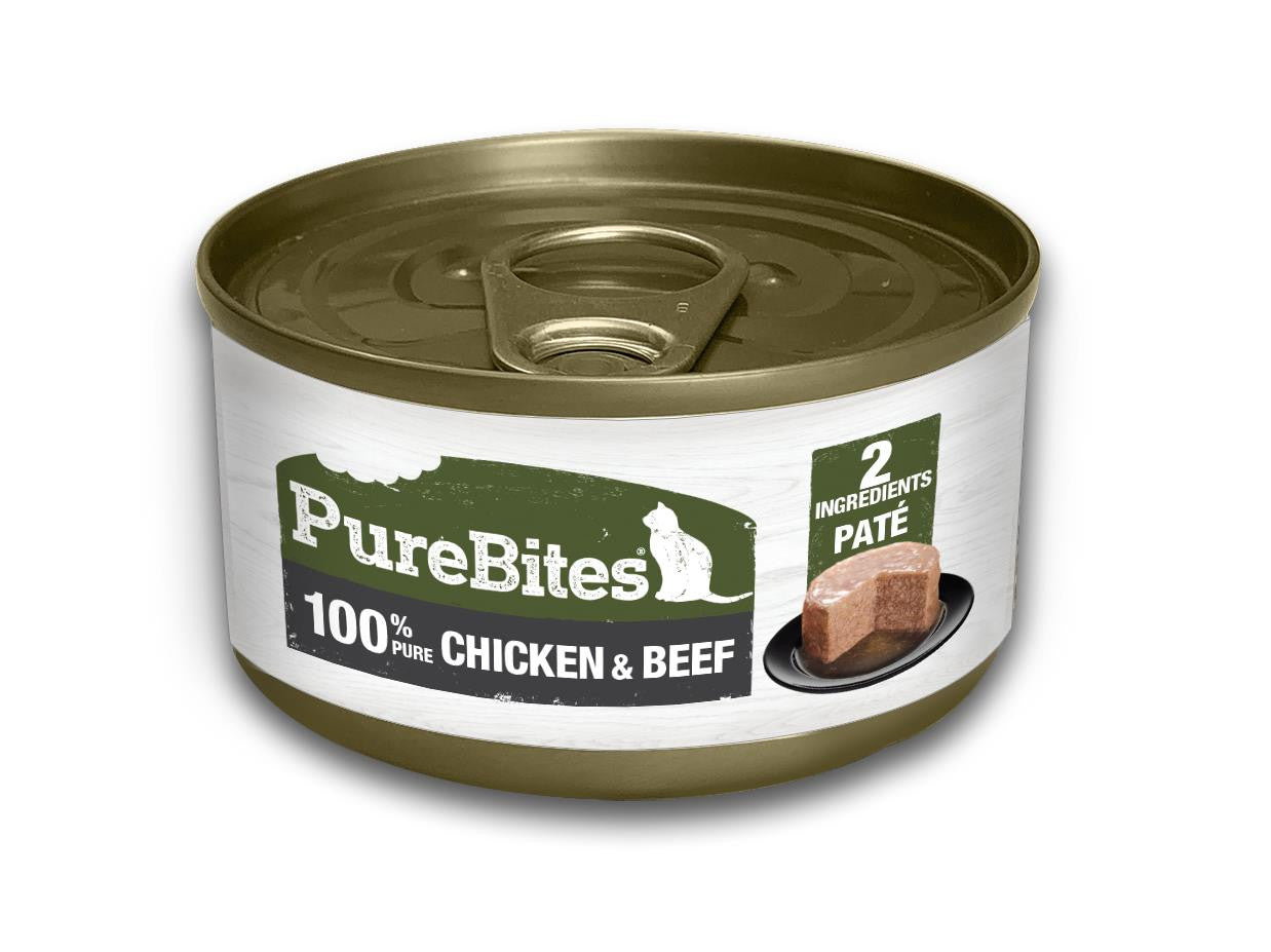 PureBites 100% Pure Chicken & Beef Pate 12 / 2.5 oz 878968002073