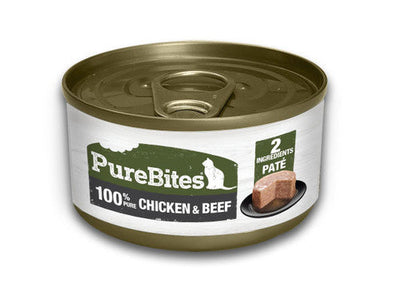 PureBites 100% Pure Chicken & Beef Pate 12 / 2.5 oz - Cat