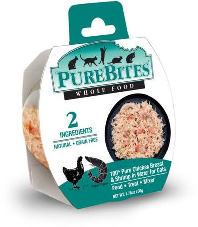 PureBites Mixers Chicken Breast & Wild Ocean Shrimp in Water 12 / 1.76 oz - Cat