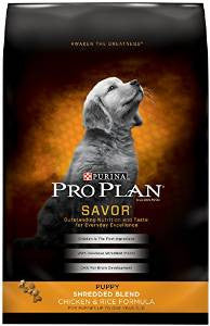 Purina Pro Plan Savor Puppy Shredded Blend Chicken And Rice Formula Dry Dog Food-18-lb-{L-1} 038100142887