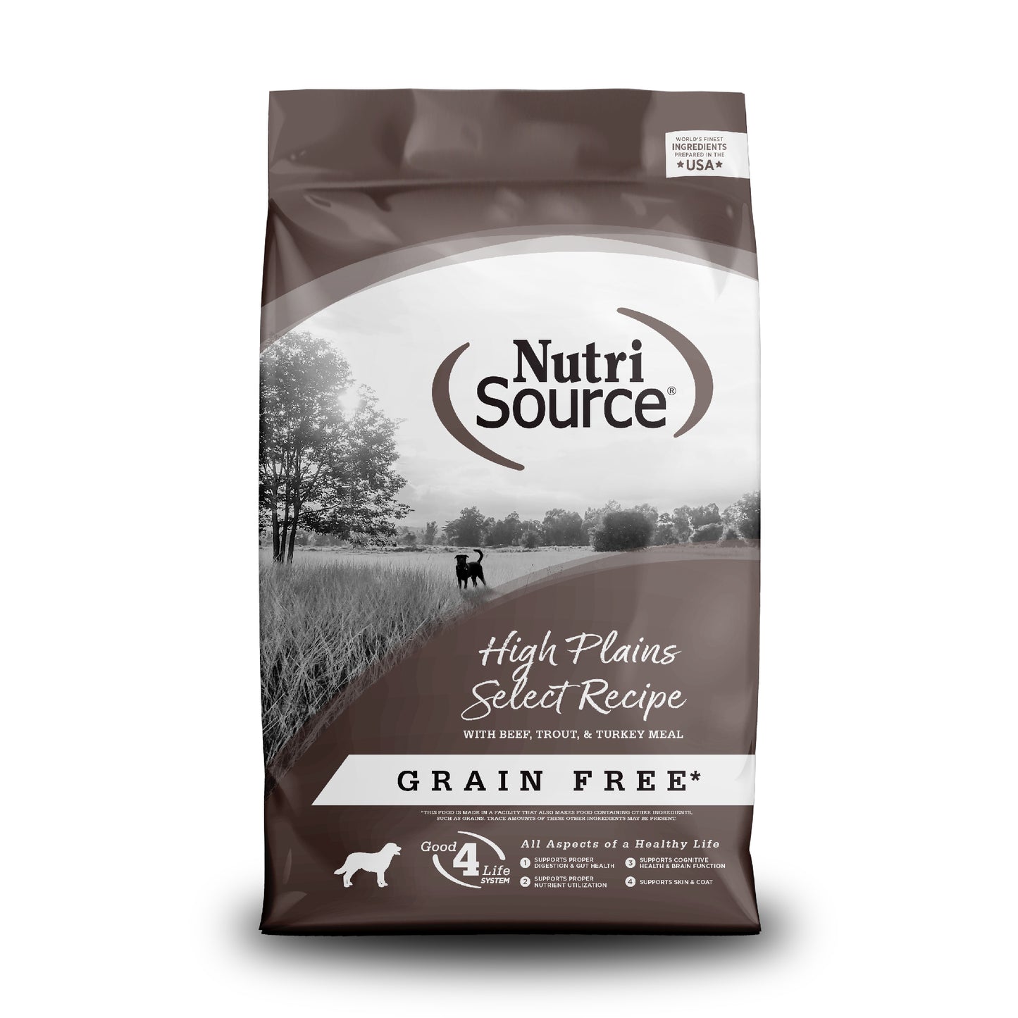 NutriSource Select Recipe Grain Free Dry Dog Food High Plains Select 26 lb 073893297055
