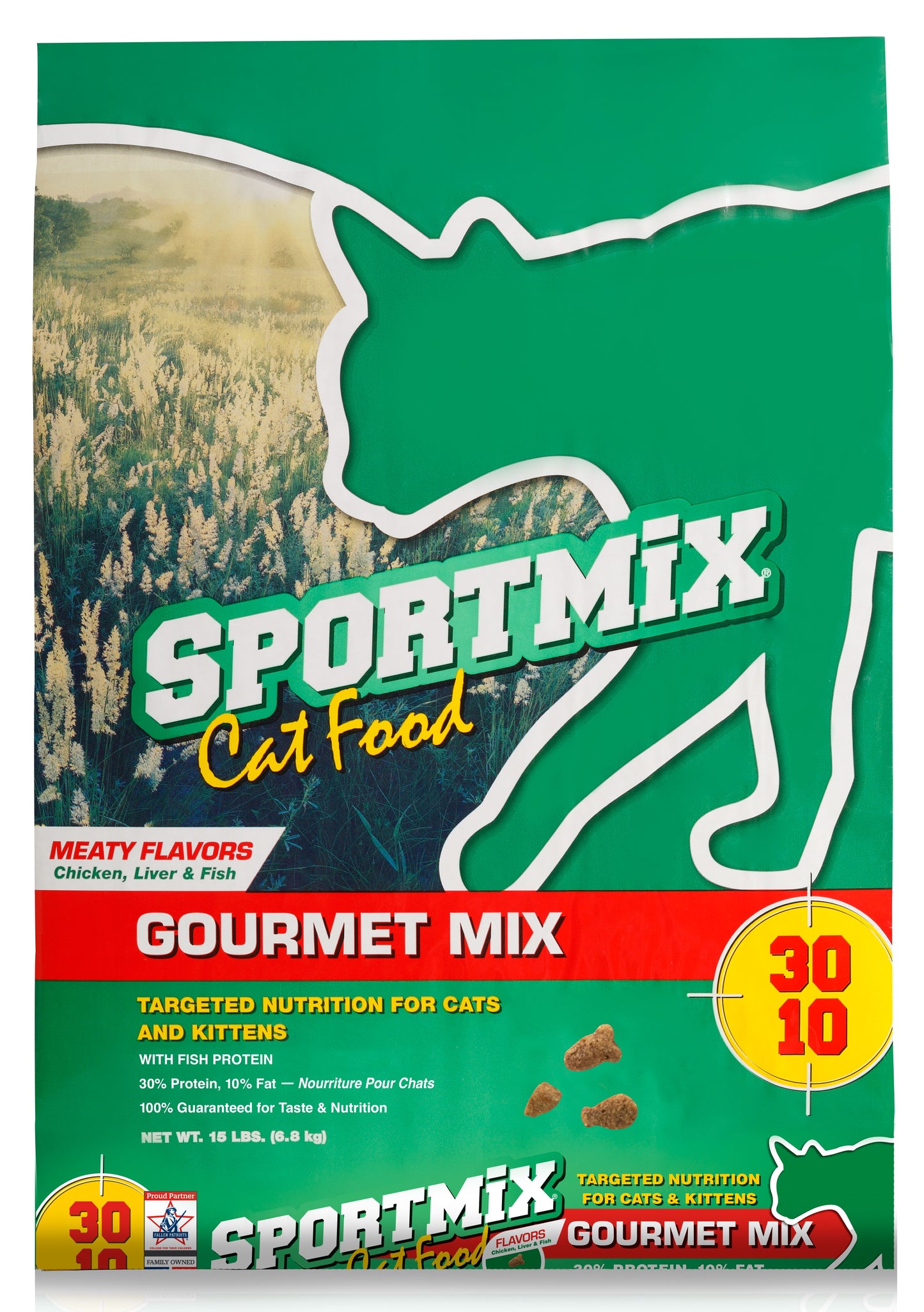 Sportmix Gourmet Mix Dry Cat Food Meaty Flavors 15 lb 034846600940