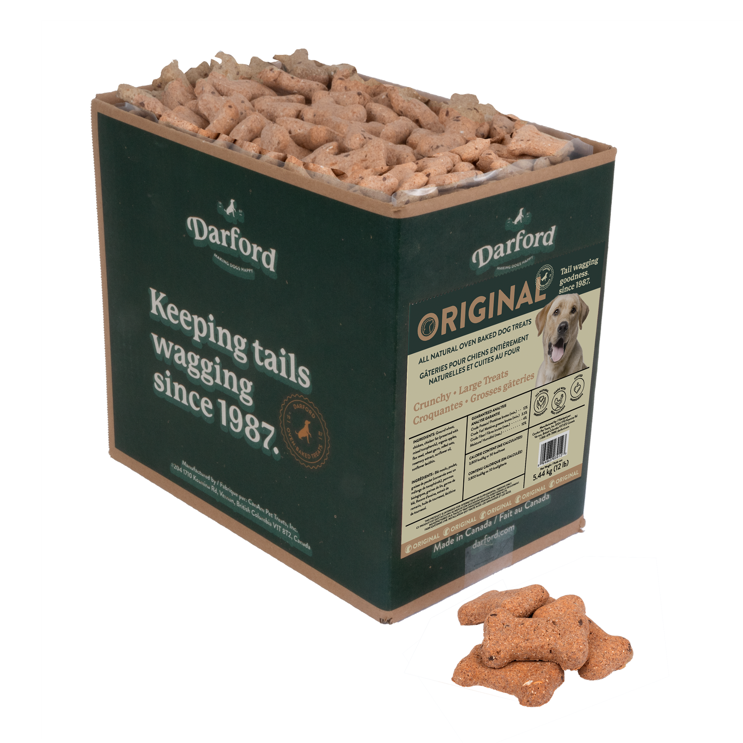 Darford Originals Crunchy Dog Treats Bulk Large, 12 lb 064863030123
