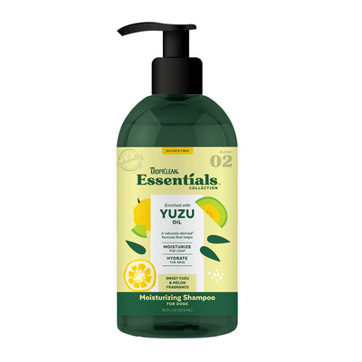 TropiClean Essentials Yuzu Fruit Shampoo for Dogs 16 oz 645095004177