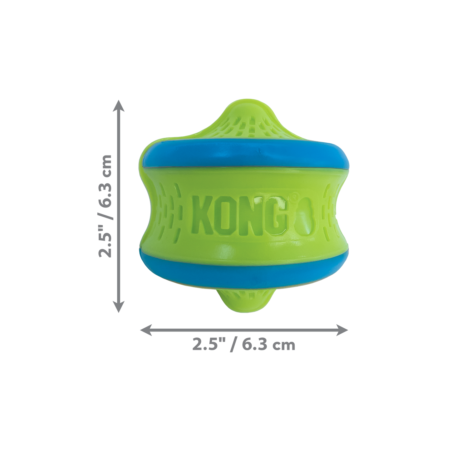 KONG Rambler Rattlez Dog Toy Swirl Ball Medium 035585503783