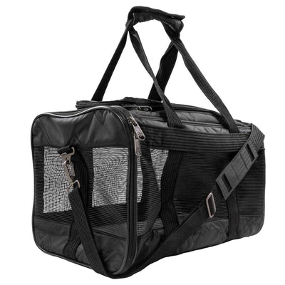 Sherpa's Pet Trading Company Quaker Deluxe Pet Carrier Black Large 786306550356