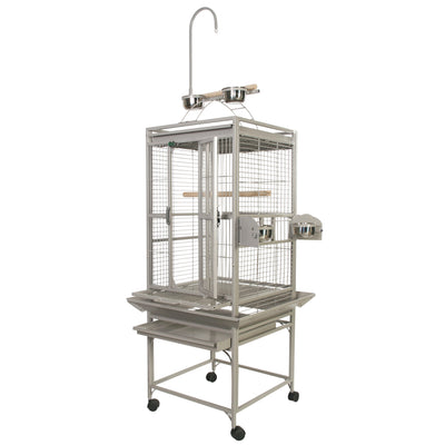 A & E Cages Play Top Bird Cage Platinum 18In X 18 in 644472375053