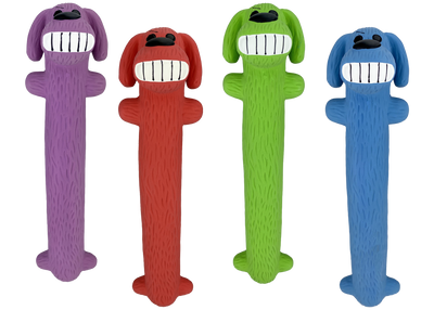 Multipet Latex Loofa Dog Toy Assorted Color 12 in 784369612387