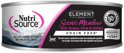 NutriSource Element Series Grain Free Canned Cat Food Scenic Meadow 12ea/5.5 oz 073893069133