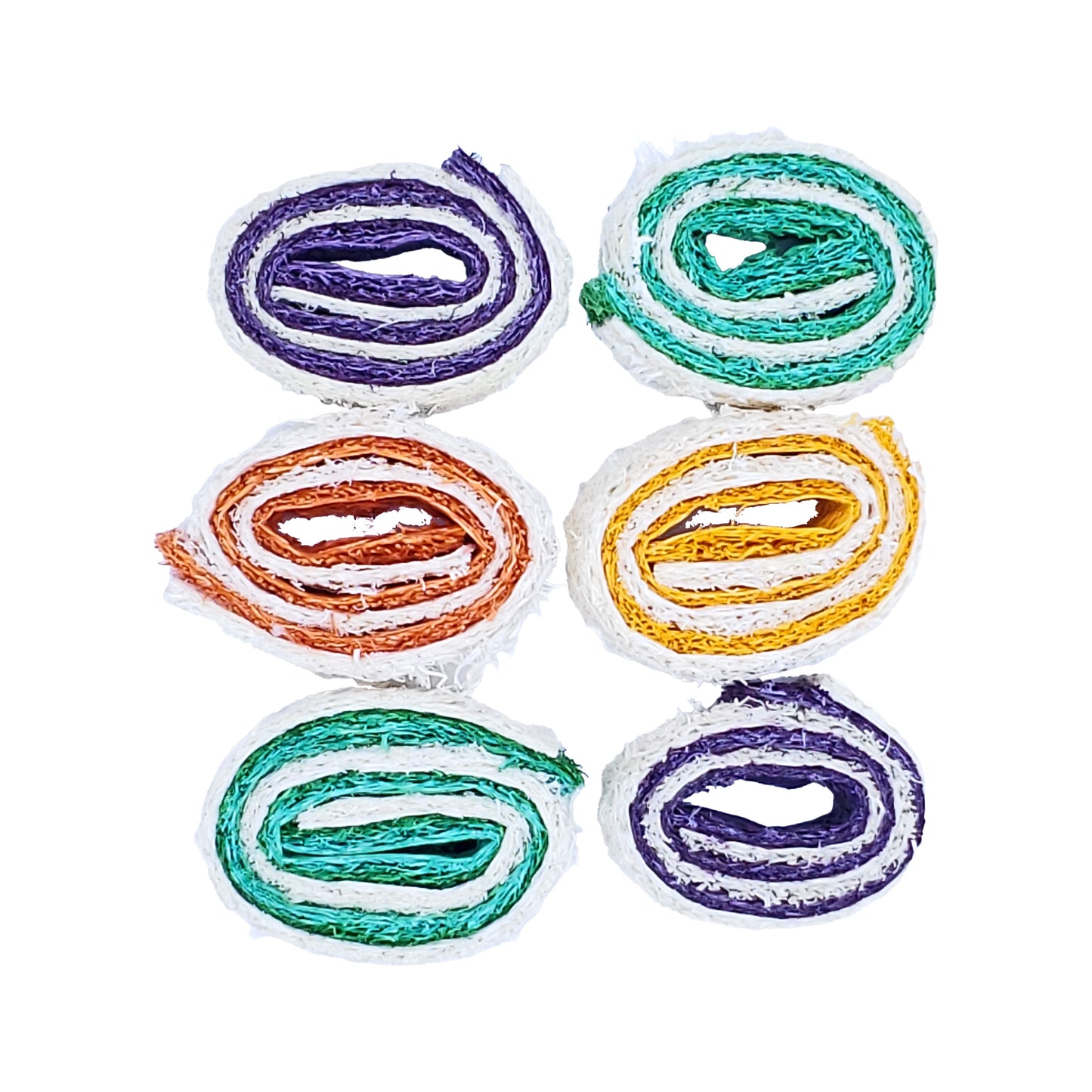 A & E Cages Nibbles Loofah Roll-Ups Chew Small Animal Chew Toy 644472991659