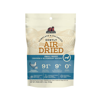 Redbarn Pet Products Air-Dried Small Breed Dog Food Chicken & Blueberry 2.5 oz 785184126301