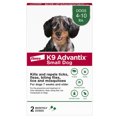 Elanco K9 Advantix Topical Flea & Tick Treatment & Prevention for Dogs 2-Month Supply SmallDogs (4-10 Lbs) 727804566531