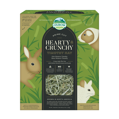 Oxbow Animal Health Prime Cut Hearty & Crunchy Timothy Hay Small Animal Treat 40 oz 744845969213