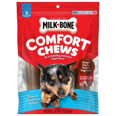 Milk-Bone Comfort Chews Dog Treats Beef 7.4 oz 079100266357