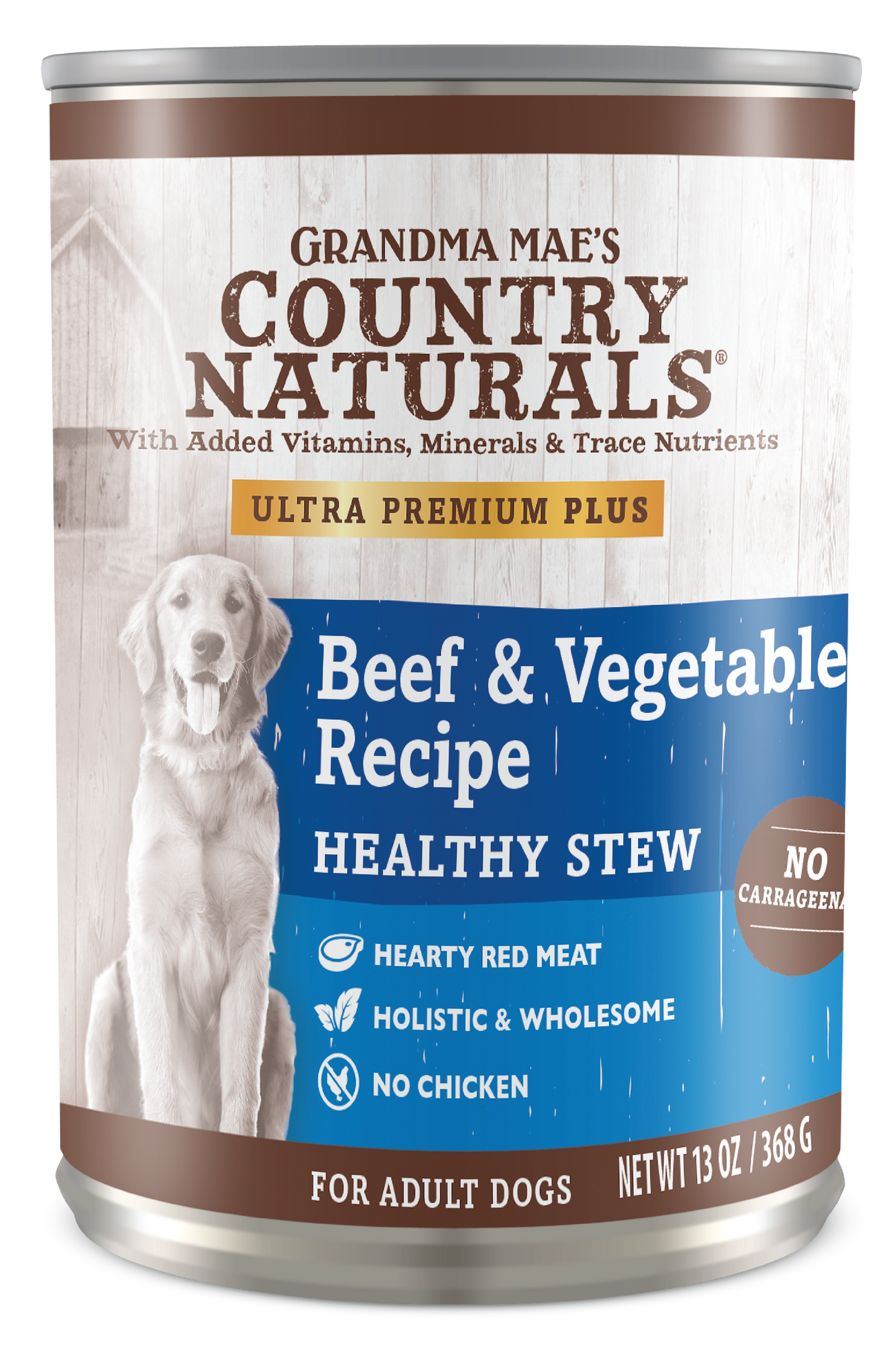Grandma Mae's Country Naturals Healthy Stew Wet Dog Food Beef & Vegetable 12ea/13 oz 850042318188