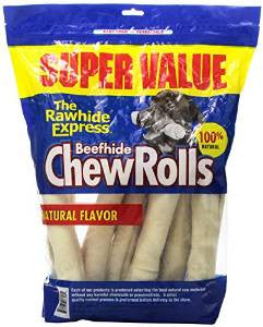 Rawhide Express Value Pack Natural Rolls 9 - 10’ (12 ct.) {L - 1}105297 - Dog