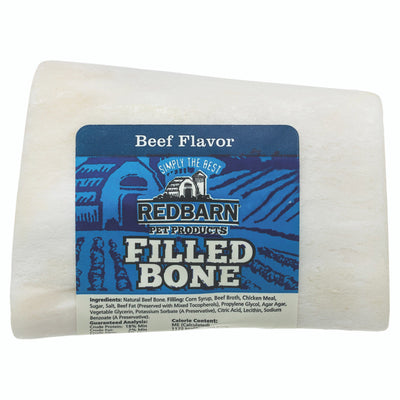 Redbarn Filled Bone Dog Treat Beef 3.5oz SM