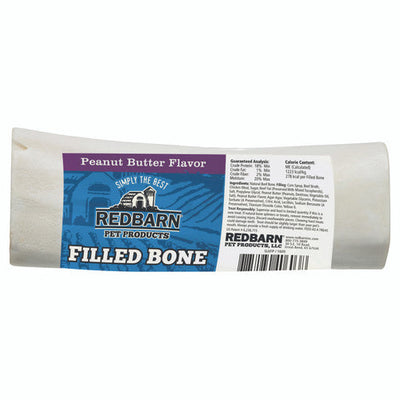 Redbarn Filled Bone Dog Treat Peanut Butter 5oz LG