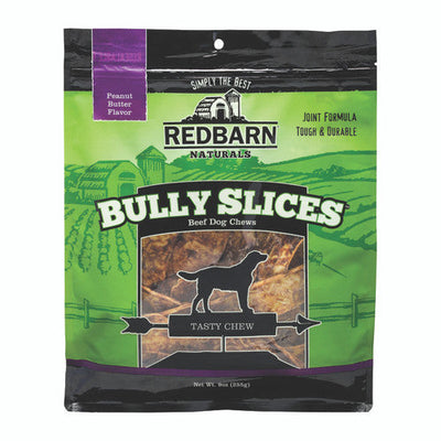 Redbarn Natural Bully Slices Dog Treat Peanut Butter 9oz