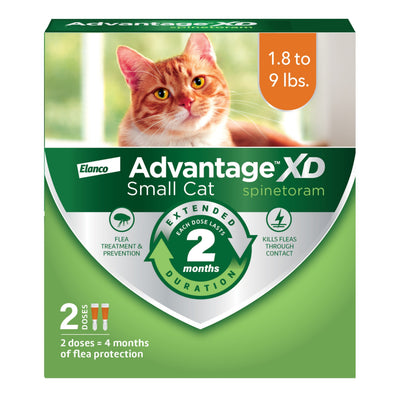 Elanco Advantage XD Topical Flea Protection for Cats 2 doses (4 months of protection) SmallCats (1.8-9 Lbs) 727804564780