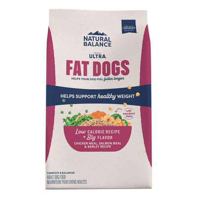 Natural Balance Pet Foods Original Ultra Fat Dogs Dry Dog Food Chicken Meal, Salmon Meal & Barley 4 lb 723633014359