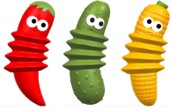 Spot Latex Foods Dog Toy Assorted Color 8 in 077234548707