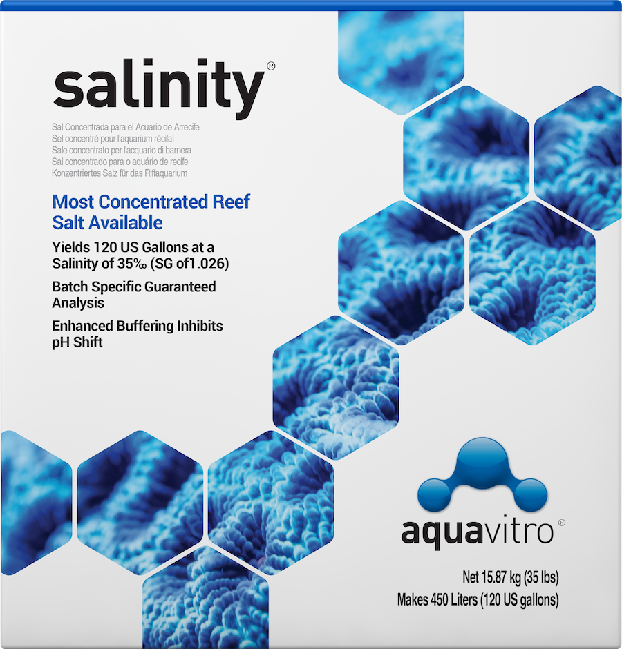 aquavitro Salinity for Reefs Salt Mix 120 Gal Box 000116758208