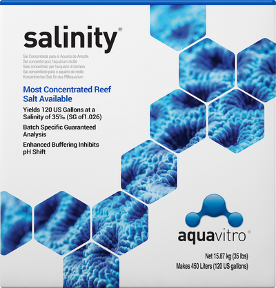aquavitro Salinity for Reefs Salt Mix 120 Gal Box 000116758208