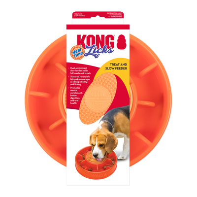 KONG Licks Mealtime Dog Treat Toy & Slow Feeder Large 035585505725
