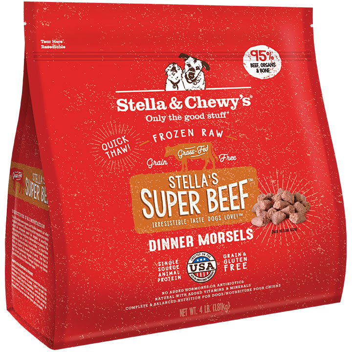 S&c Spr Bf frozen Dinner Dog 4 Lb {L-1x}860062 SD-5 186011001370