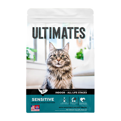Ultimates Sensitive Indoor Dry Cat Food Salmon 12.5 lb 034846596335