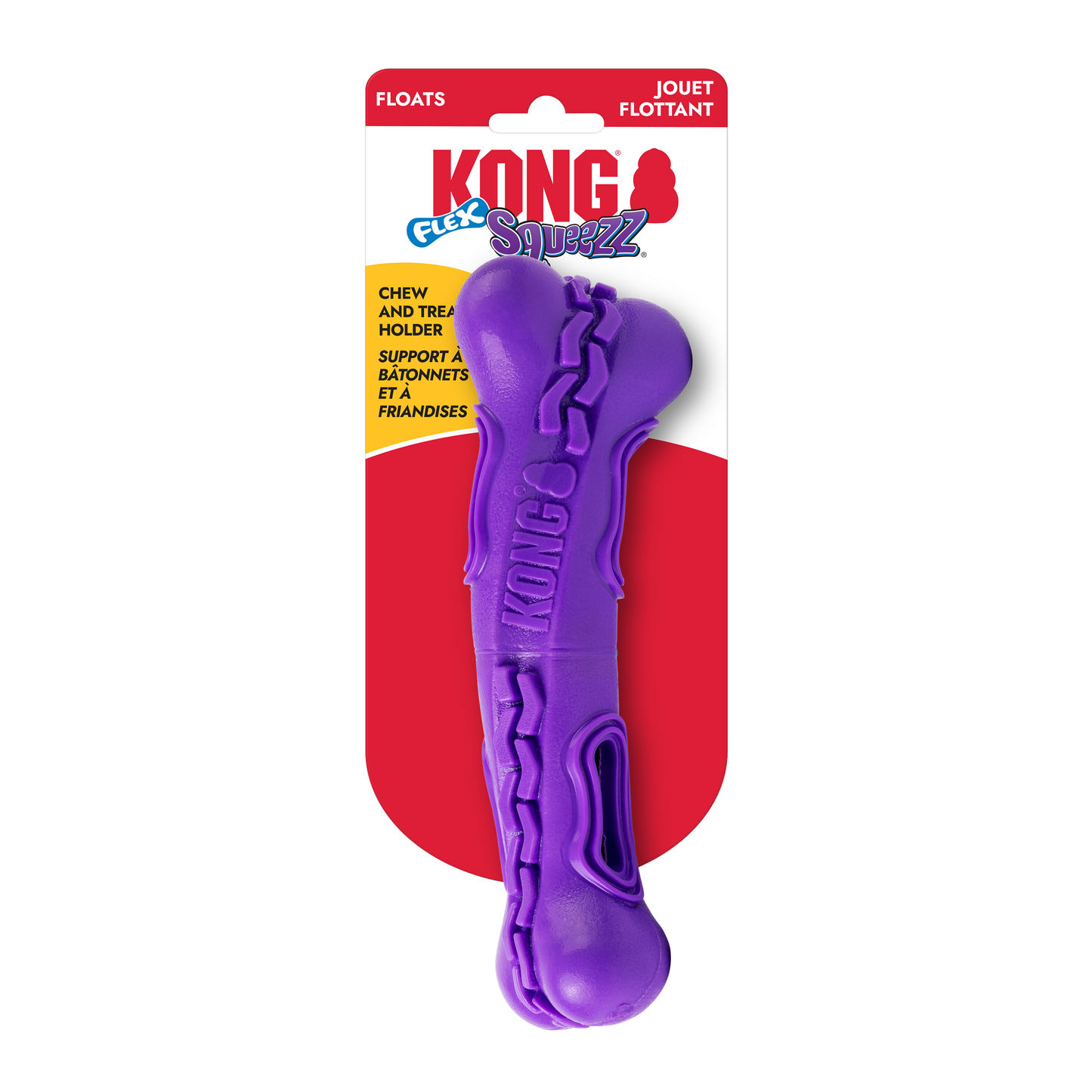 KONG Squeezz Flex Bone Dog Toy Medium 035585506463