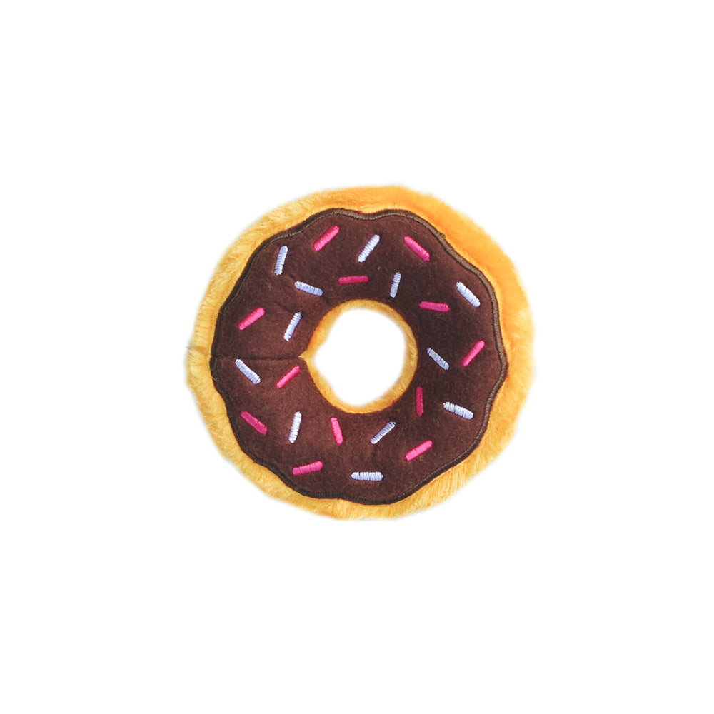 ZippyPaws Donutz Dog Toy Junior Chocolate Small 818786018115